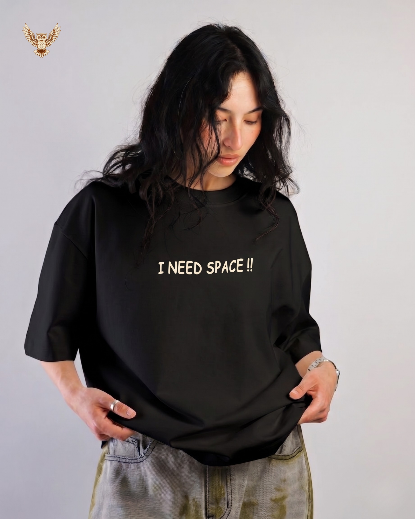 Black T-Shirt - I Need Space