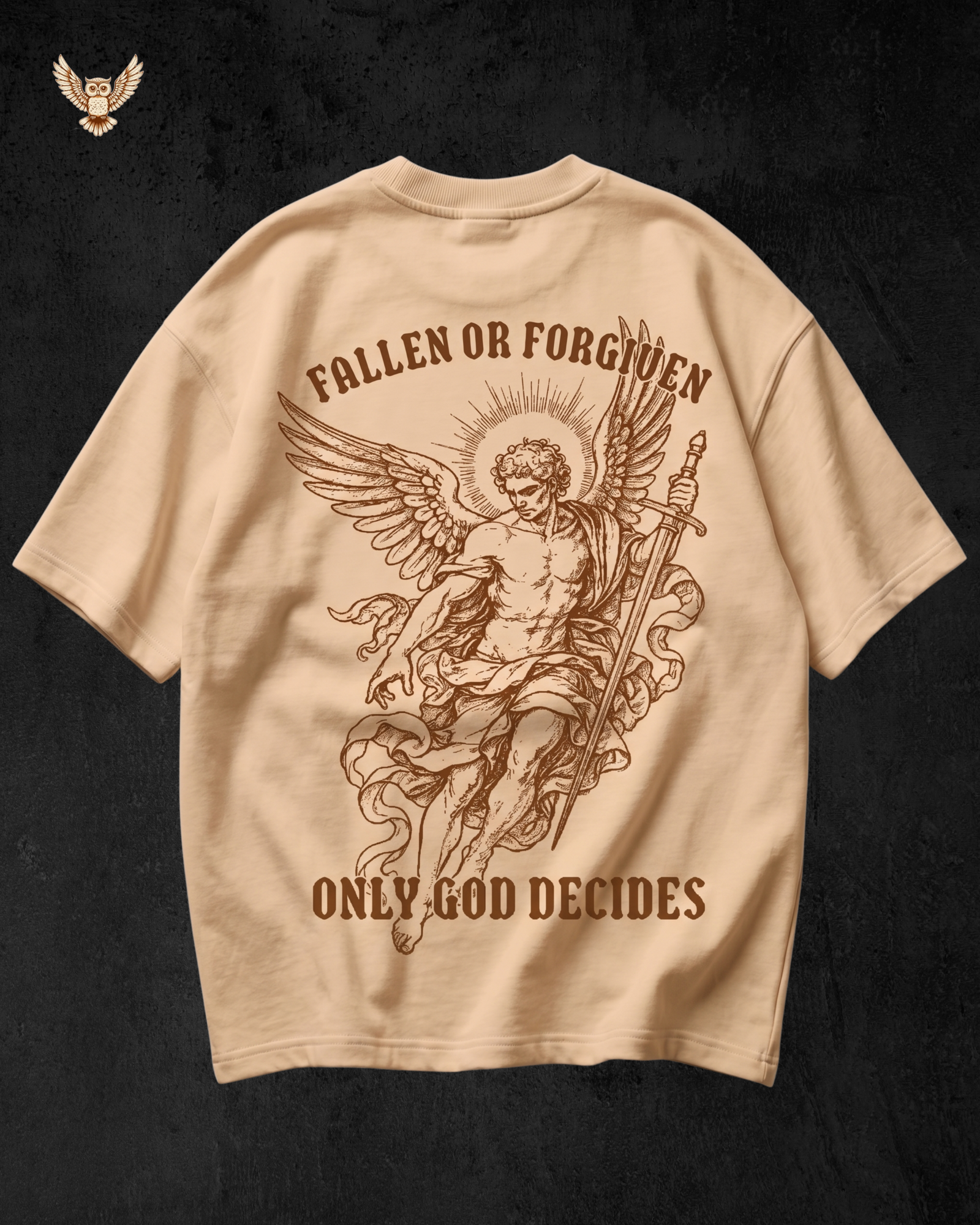 Beige T-Shirt - Greek God