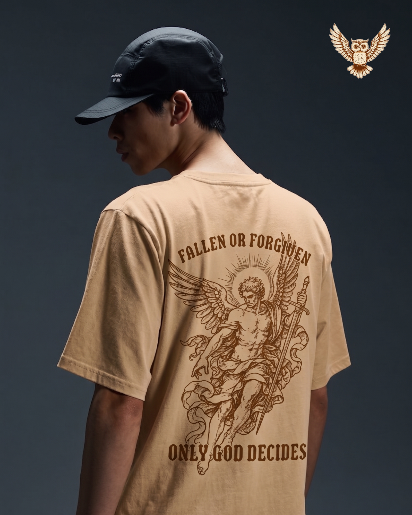 Beige T-Shirt - Greek God