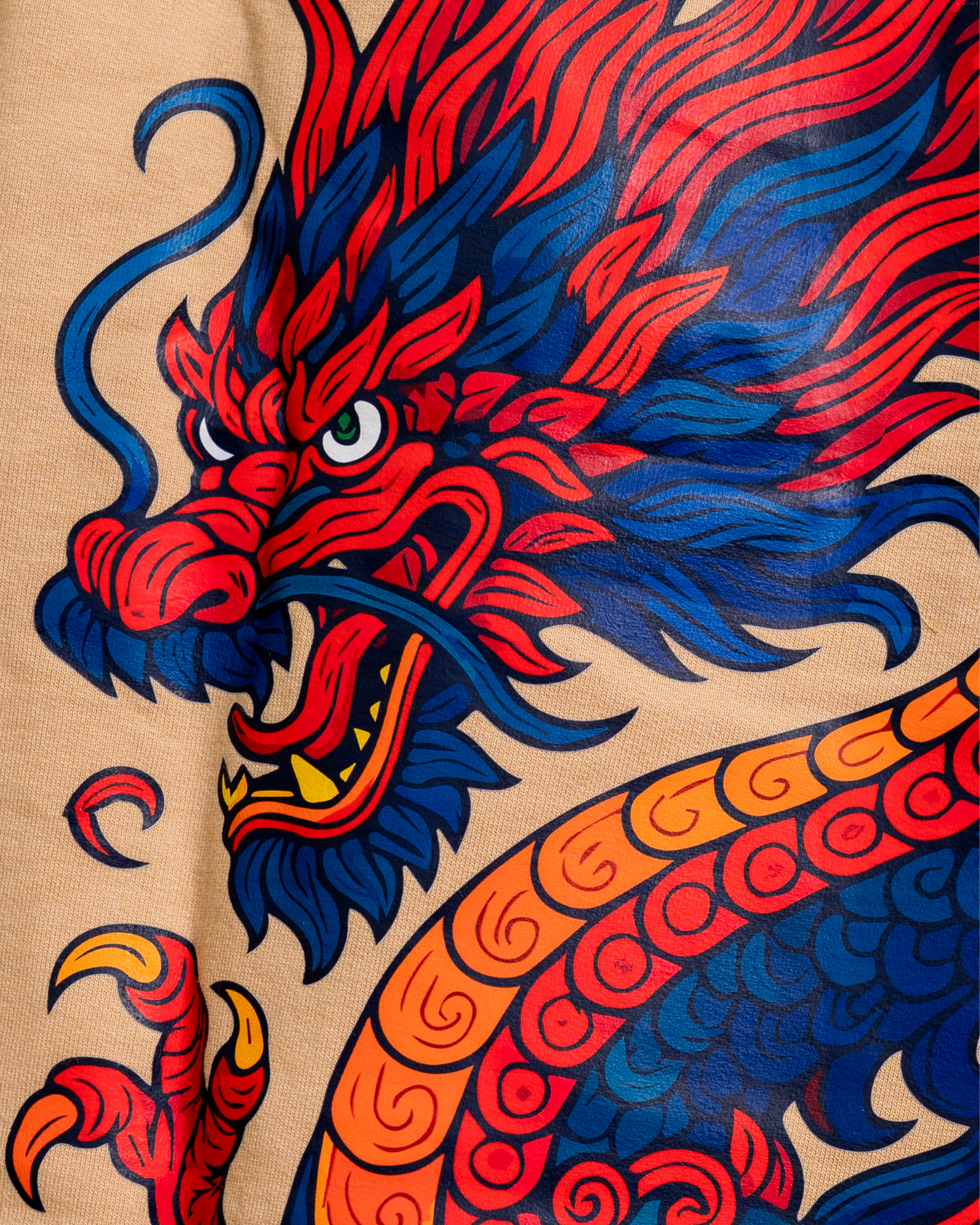 Beige T-Shirt - Dragon