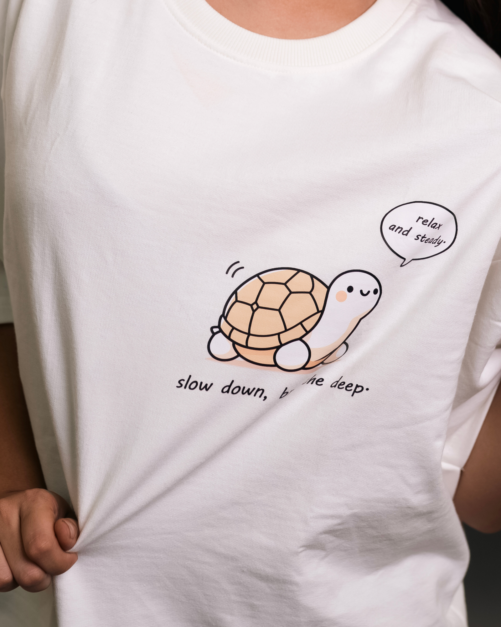 White T-Shirt - White Turtle