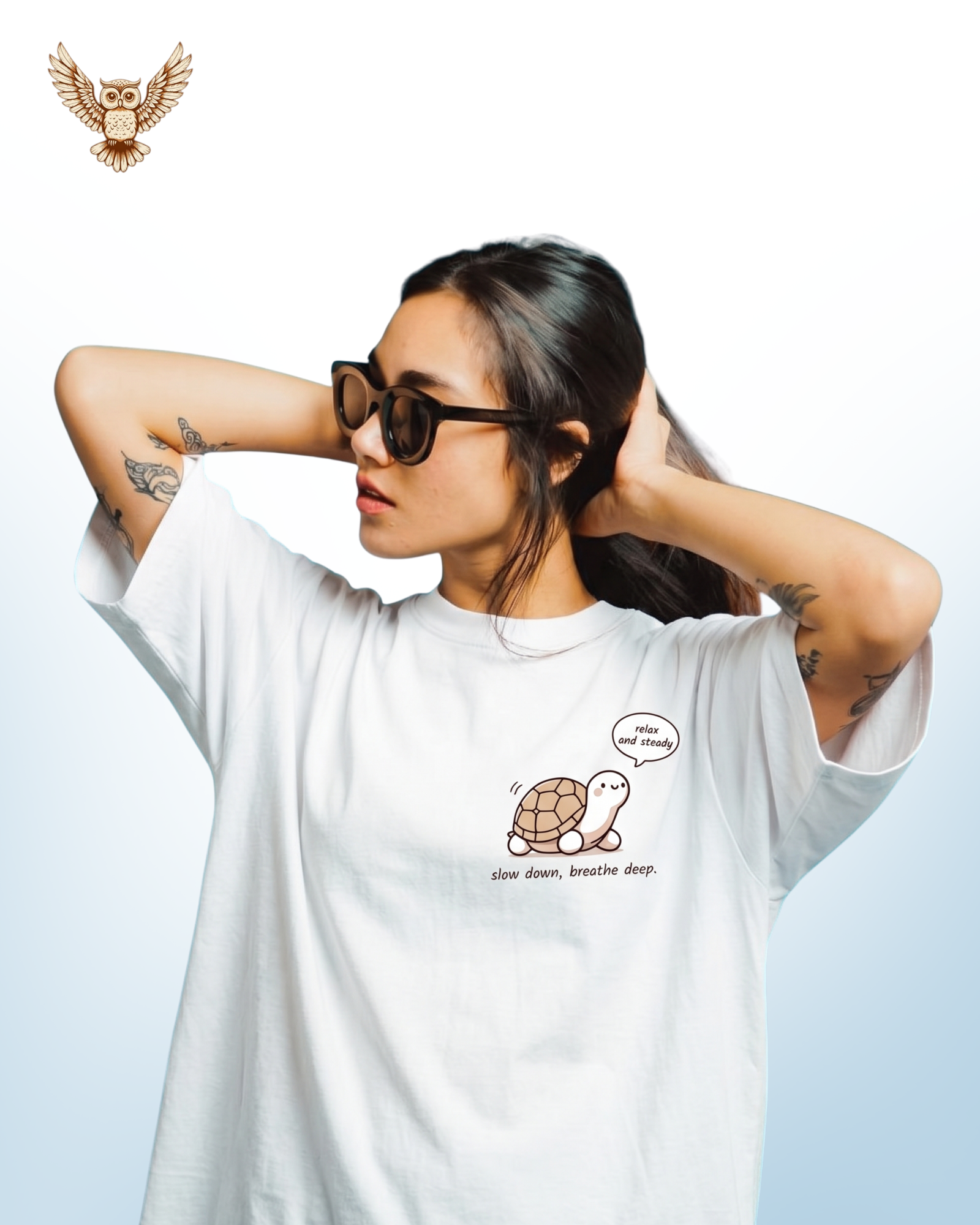 White T-Shirt - White Turtle