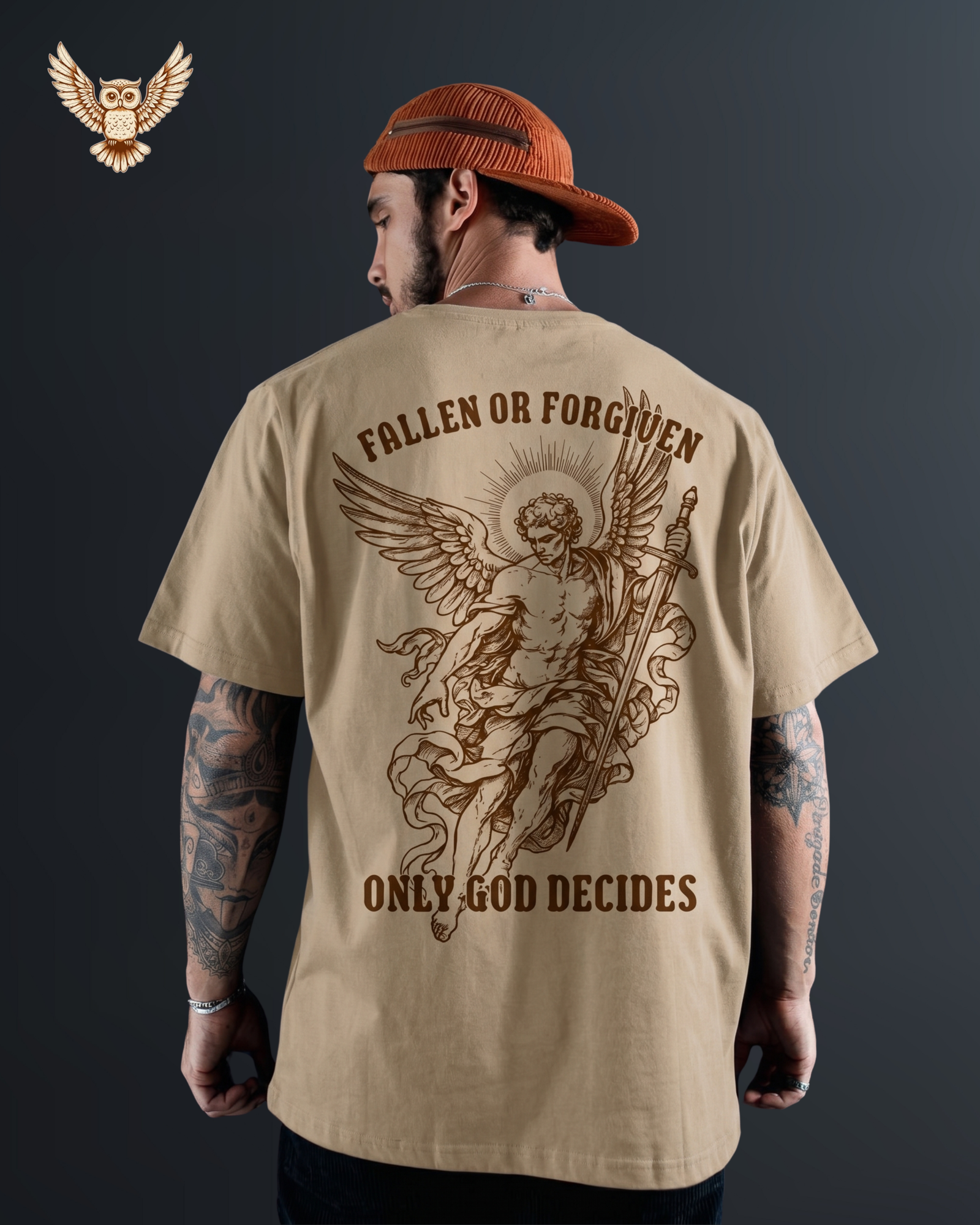 Beige T-Shirt - Greek God