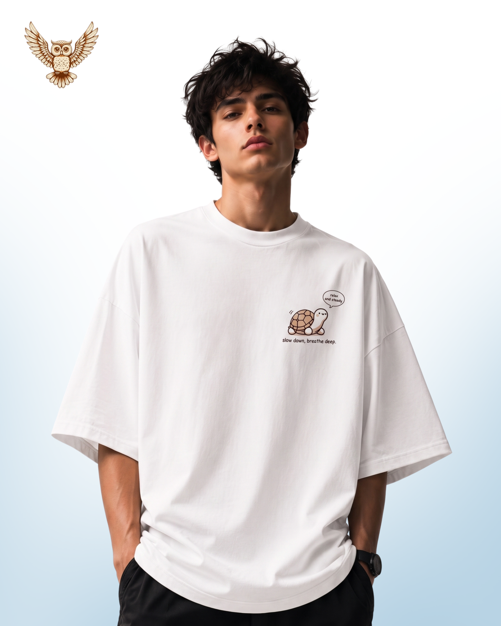 White T-Shirt - White Turtle