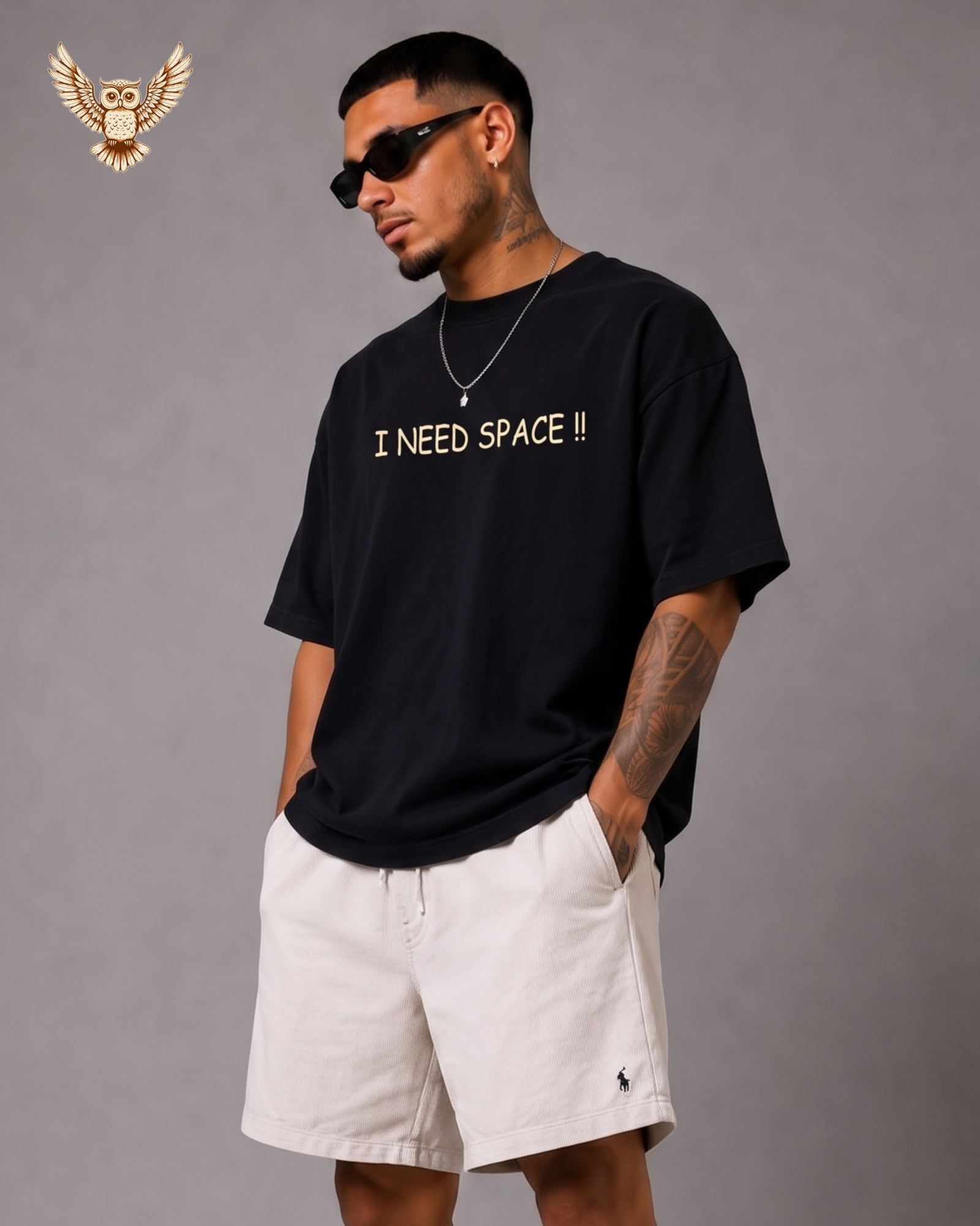 Black T-Shirt - I Need Space